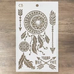 Dreamcatcher - Texture Stencil 5x8 By Ciao Bella Stencil Art 5x8 Stencils 11 Dreamcatcher - Texture Stencil 5x8 By Ciao Bella Stencil Art 5x8 Stencils