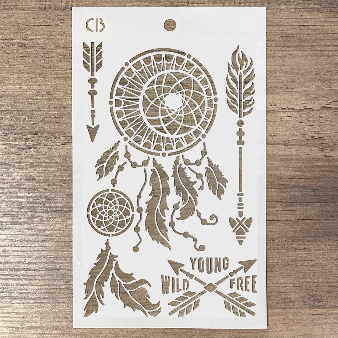 Dreamcatcher - Texture Stencil 5x8 By Ciao Bella Stencil Art 5x8 Stencils 7 Dreamcatcher - Texture Stencil 5x8 By Ciao Bella Stencil Art 5x8 Stencils