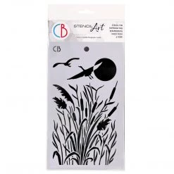 5x8 Stencils Typha - Texture Stencil 5x8 By Ciao Bella Stencil Art