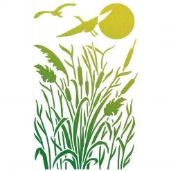 5x8 Stencils Typha - Texture Stencil 5x8 By Ciao Bella Stencil Art