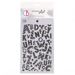 Baby Alphabet Texture Stencil 5x8 By Ciao Bella Stencil Art 5x8 Stencils