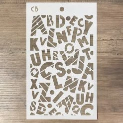 Baby Alphabet Texture Stencil 5x8 By Ciao Bella Stencil Art 5x8 Stencils