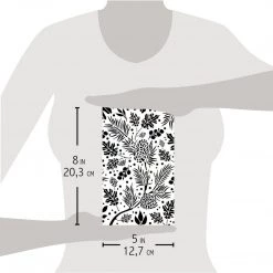 Winter / Christmas Autumn Leaves Texture Stencil 5x8 By Ciao Bella Stencil Art