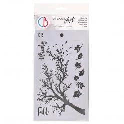 5x8 Stencils Windy Fall - Texture Stencil 5x8 By Ciao Bella Stencil Art