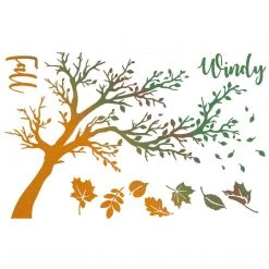 5x8 Stencils Windy Fall - Texture Stencil 5x8 By Ciao Bella Stencil Art