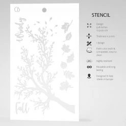 5x8 Stencils Windy Fall - Texture Stencil 5x8 By Ciao Bella Stencil Art