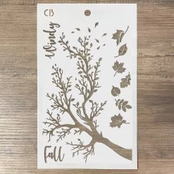 5x8 Stencils Windy Fall - Texture Stencil 5x8 By Ciao Bella Stencil Art