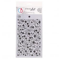 Winter Berries - Texture Stencil 5x8 By Ciao Bella Stencil Art