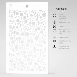 Winter Berries - Texture Stencil 5x8 By Ciao Bella Stencil Art 9 Winter Berries - Texture Stencil 5x8 By Ciao Bella Stencil Art