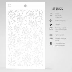 Mistletoe - Texture Stencil 5x8 By Ciao Bella Stencil Art Winter / Christmas