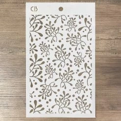 Mistletoe - Texture Stencil 5x8 By Ciao Bella Stencil Art Winter / Christmas