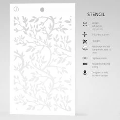 Tree Branches - Texture Stencil 5x8 By Ciao Bella Stencil Art