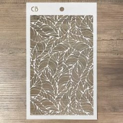 5x8 Stencils Wavy Leaves - Texture Stencil 5x8 By Ciao Bella Stencil Art