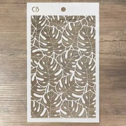 5x8 Stencils Tropical Leaves - Texture Stencil 5x8 By Ciao Bella Stencil Art