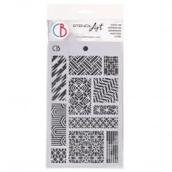 Patchwork - Texture Stencil 5x8 By Ciao Bella Stencil Art 5x8 Stencils