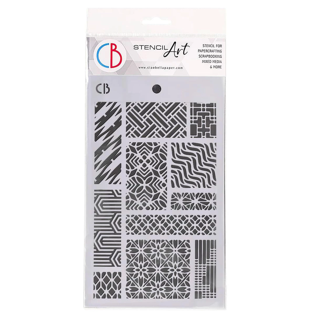 Patchwork - Texture Stencil 5x8 By Ciao Bella Stencil Art 5x8 Stencils 3 Patchwork - Texture Stencil 5x8 By Ciao Bella Stencil Art 5x8 Stencils