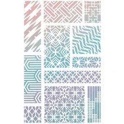 Patchwork - Texture Stencil 5x8 By Ciao Bella Stencil Art 5x8 Stencils