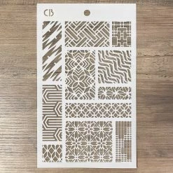 Patchwork - Texture Stencil 5x8 By Ciao Bella Stencil Art 5x8 Stencils 11 Patchwork - Texture Stencil 5x8 By Ciao Bella Stencil Art 5x8 Stencils