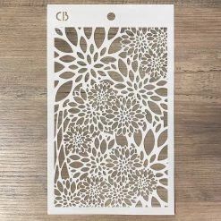 Poinsettia - Texture Stencil 5x8 By Ciao Bella Stencil Art Winter / Christmas