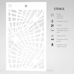 5x8 Stencils Palm Leaves - Texture Stencil 5x8 By Ciao Bella Stencil Art