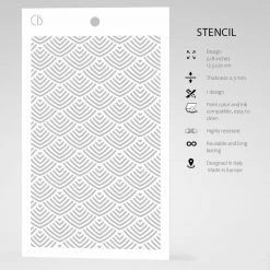 Mermaid - Texture Stencil 5x8 By Ciao Bella Stencil Art