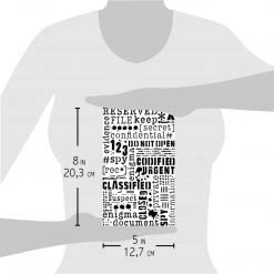 Confidential - Texture Stencil 5x8 By Ciao Bella Stencil Art 5x8 Stencils