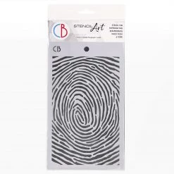 Fingerprint- Texture Stencil 5x8 By Ciao Bella Stencil Art