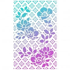 Anemones - Texture Stencil 5x8 By Ciao Bella Stencil Art 5x8 Stencils