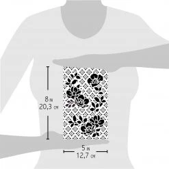 Anemones - Texture Stencil 5x8 By Ciao Bella Stencil Art 5x8 Stencils