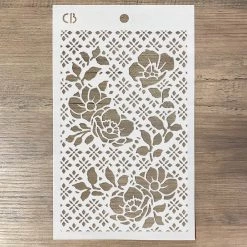 Anemones - Texture Stencil 5x8 By Ciao Bella Stencil Art 5x8 Stencils