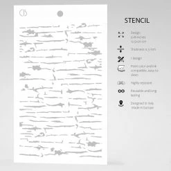 Chipped Paint - Texture Stencil 5x8 By Ciao Bella Stencil Art