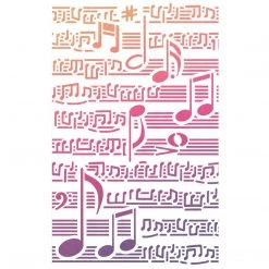 Musical Score - Texture Stencil 5x8 By Ciao Bella Stencil Art