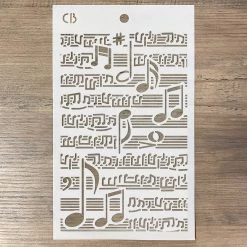 Musical Score - Texture Stencil 5x8 By Ciao Bella Stencil Art