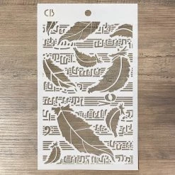 Swan Feathers - Texture Stencil 5x8 By Ciao Bella Stencil Art