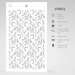 Newly Added Products! Delicate - Texture Stencil 5x8 By Ciao Bella Stencil Art
