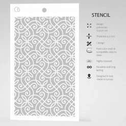 Harmony - Texture Stencil 5x8 By Ciao Bella Stencil Art 9 Harmony - Texture Stencil 5x8 By Ciao Bella Stencil Art