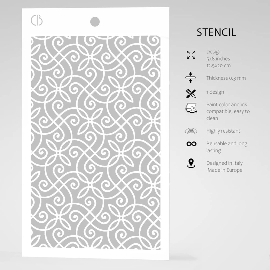 Harmony - Texture Stencil 5x8 By Ciao Bella Stencil Art 5 Harmony - Texture Stencil 5x8 By Ciao Bella Stencil Art