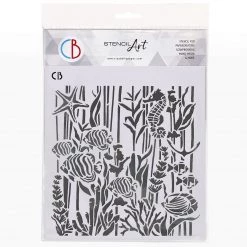 Under The Ocean - Texture Stencil 8x8 By Ciao Bella Stencil Art 8x8 Stencils