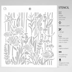 Under The Ocean - Texture Stencil 8x8 By Ciao Bella Stencil Art 8x8 Stencils 9 Under The Ocean - Texture Stencil 8x8 By Ciao Bella Stencil Art 8x8 Stencils
