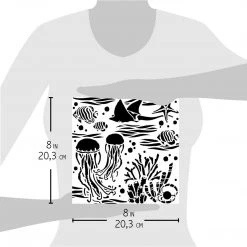 Underwater - Texture Stencil 8x8 By Ciao Bella Stencil Art