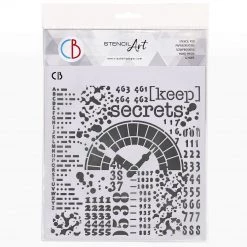 Keep Secrets - Texture Stencil 8x8 By Ciao Bella Stencil Art 8x8 Stencils