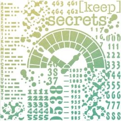 Keep Secrets - Texture Stencil 8x8 By Ciao Bella Stencil Art 8x8 Stencils