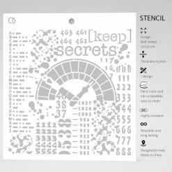 Keep Secrets - Texture Stencil 8x8 By Ciao Bella Stencil Art 8x8 Stencils