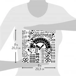 Keep Secrets - Texture Stencil 8x8 By Ciao Bella Stencil Art 8x8 Stencils