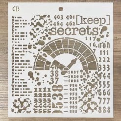 Keep Secrets - Texture Stencil 8x8 By Ciao Bella Stencil Art 8x8 Stencils