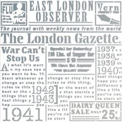 8x8 Stencils The London Gazette - Texture Stencil 8x8 By Ciao Bella Stencil Art