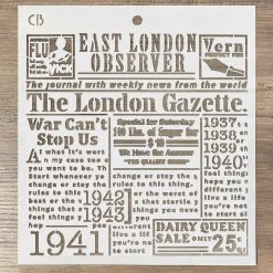 8x8 Stencils The London Gazette - Texture Stencil 8x8 By Ciao Bella Stencil Art
