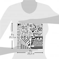 8x8 Stencils Typewriting - Texture Stencil 8x8 By Ciao Bella Stencil Art 10 8x8 Stencils Typewriting - Texture Stencil 8x8 By Ciao Bella Stencil Art