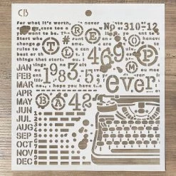 8x8 Stencils Typewriting - Texture Stencil 8x8 By Ciao Bella Stencil Art 11 8x8 Stencils Typewriting - Texture Stencil 8x8 By Ciao Bella Stencil Art