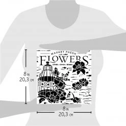 Market Fresh Flowers - Texture Stencil 8x8 By Ciao Bella Stencil Art 8x8 Stencils 10 Market Fresh Flowers - Texture Stencil 8x8 By Ciao Bella Stencil Art 8x8 Stencils